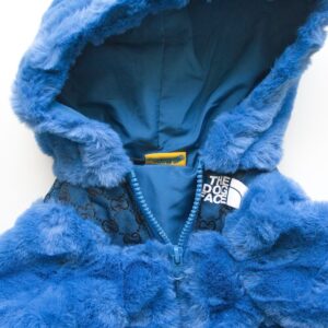 Blue Faux Fur Dog Coat