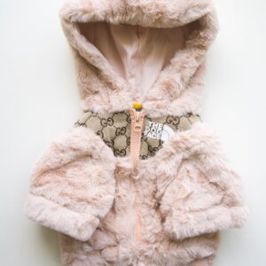 Pink Faux Fur Dog Coat